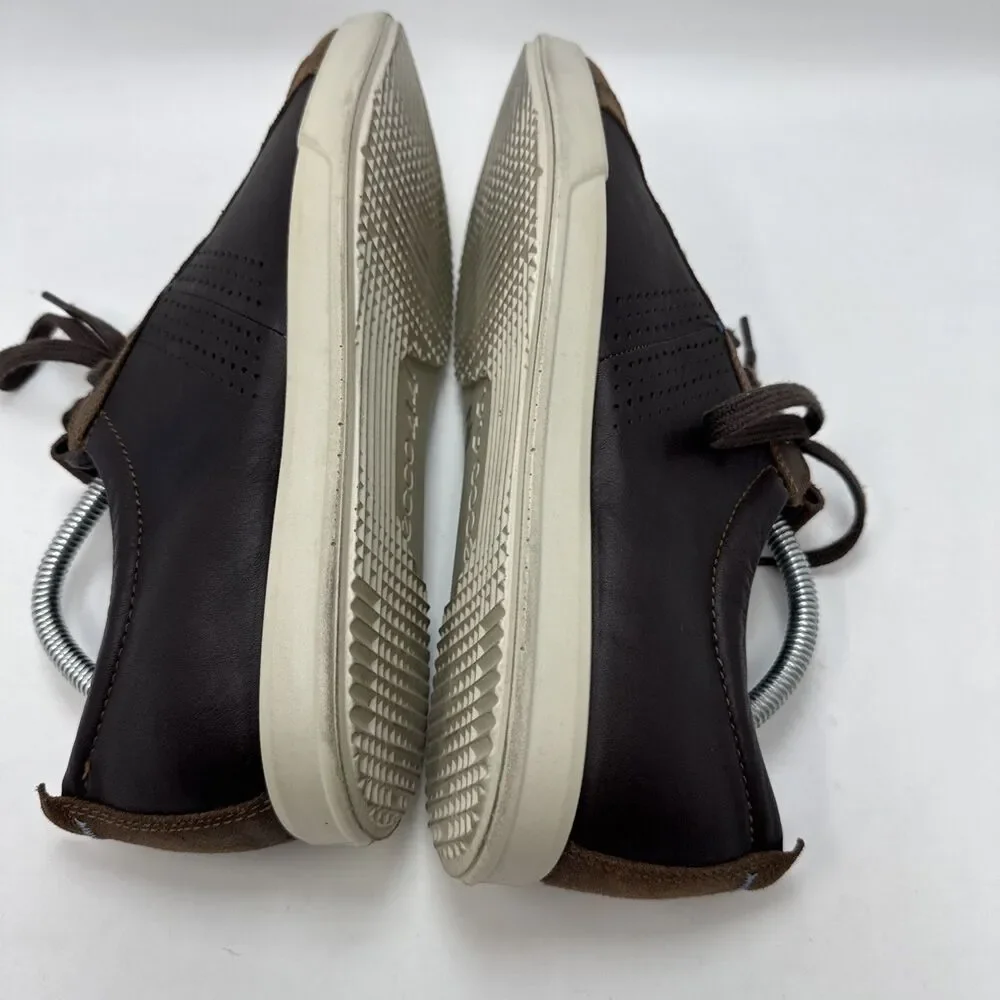 ECCO Men's Collin 2.0 Casual Lace Up Sneaker, Size 10 Leather Coffee Color.
